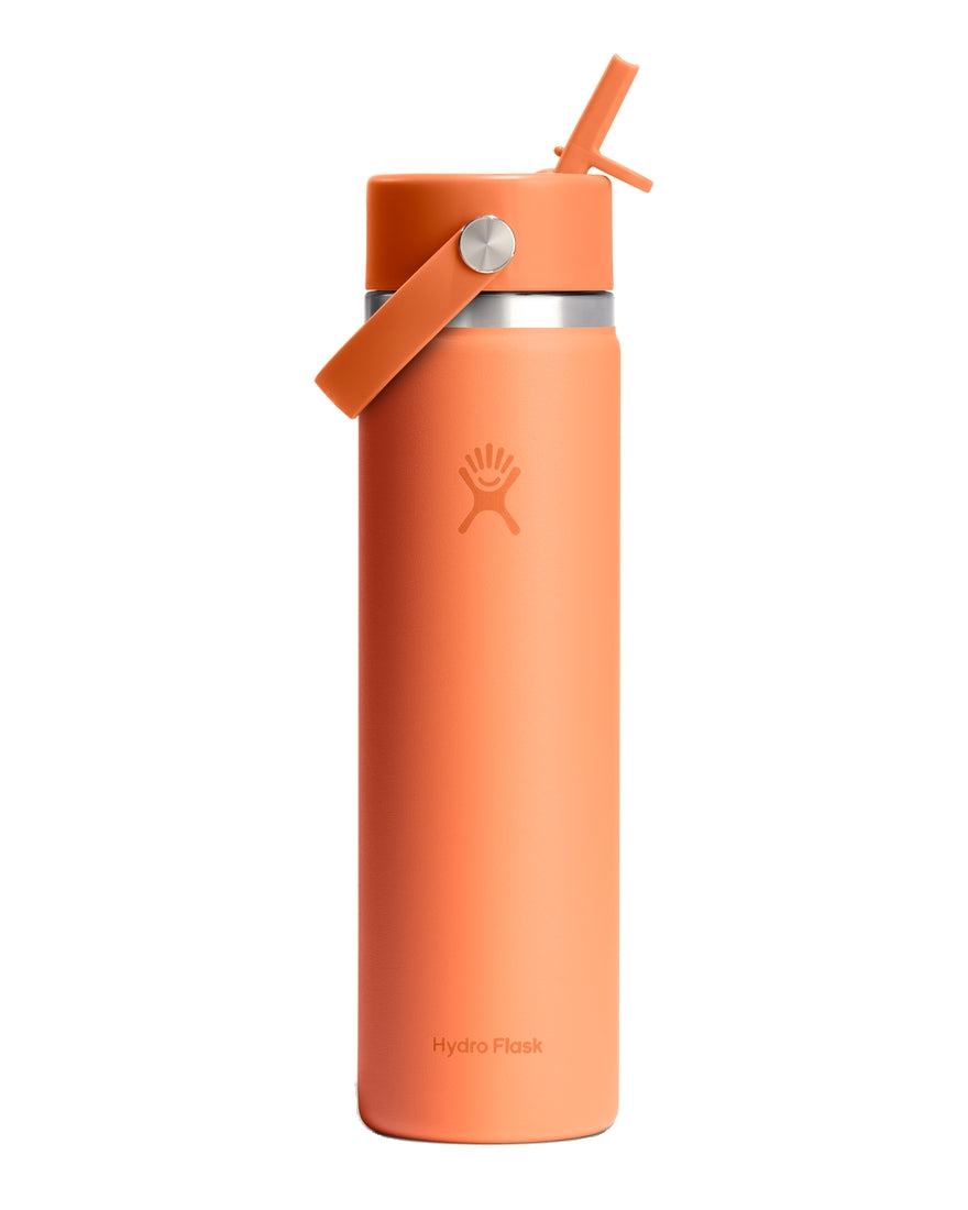Hydro Flask HYDRO FLASK 24OZ WIDE FLEX STRAW CAP NECTAR ORANGE