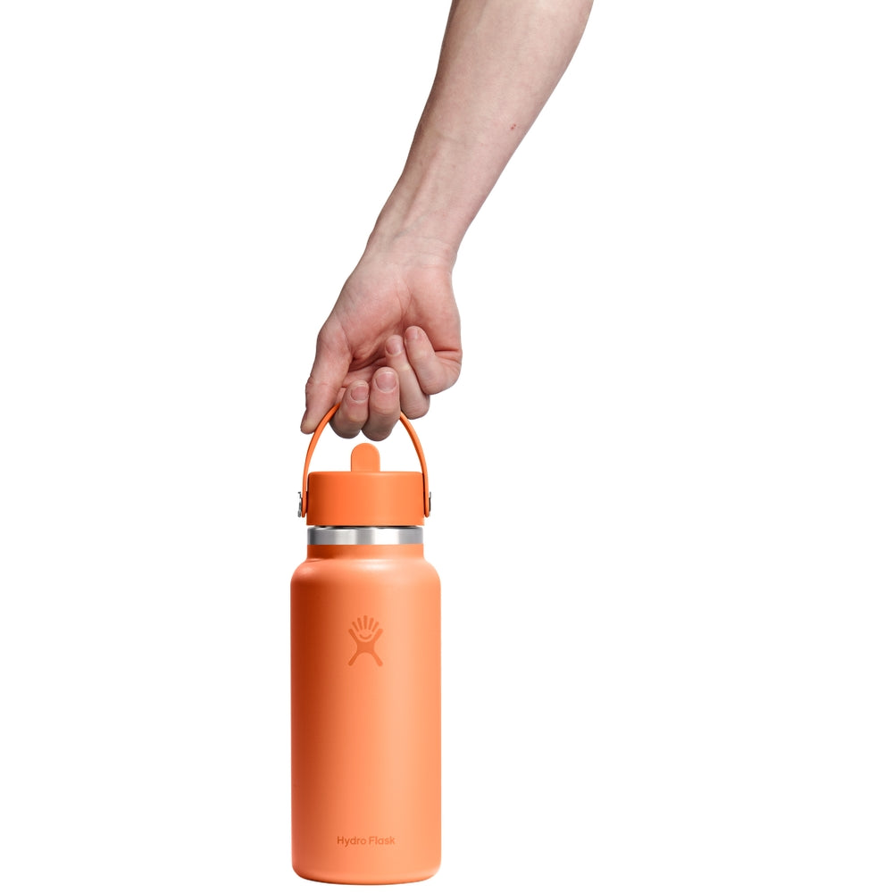Hydro Flask HYDRO FLASK 32OZ WIDE FLEX STRAW CAP NECTAR ORANGE