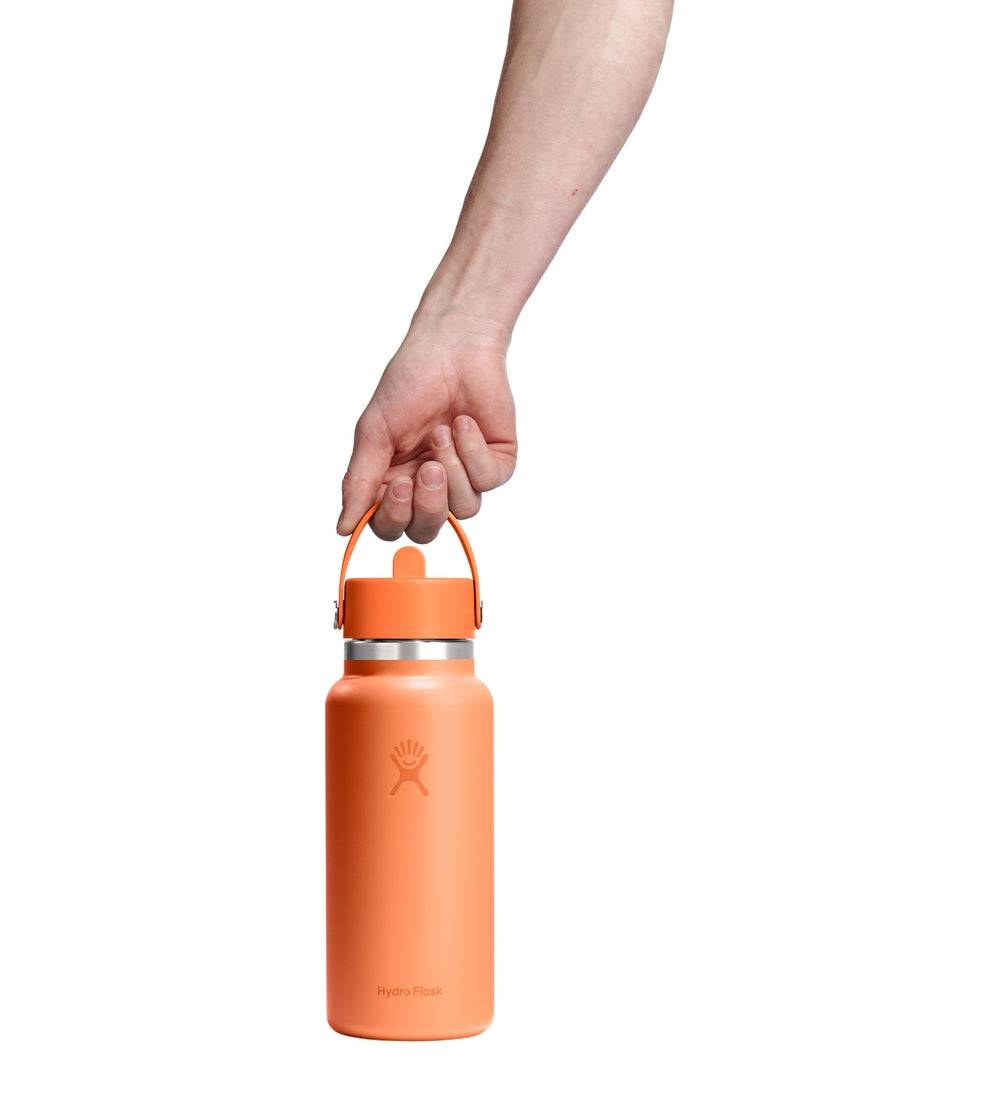 Hydro Flask HYDRO FLASK 32OZ WIDE FLEX STRAW CAP NECTAR ORANGE