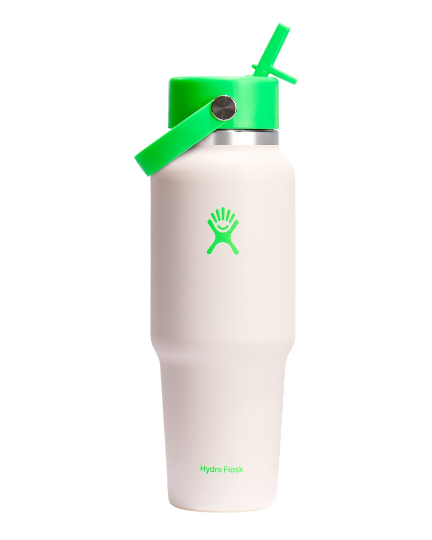 Hydro Flask Neongreen 32Oz Travel Bottle Ivory