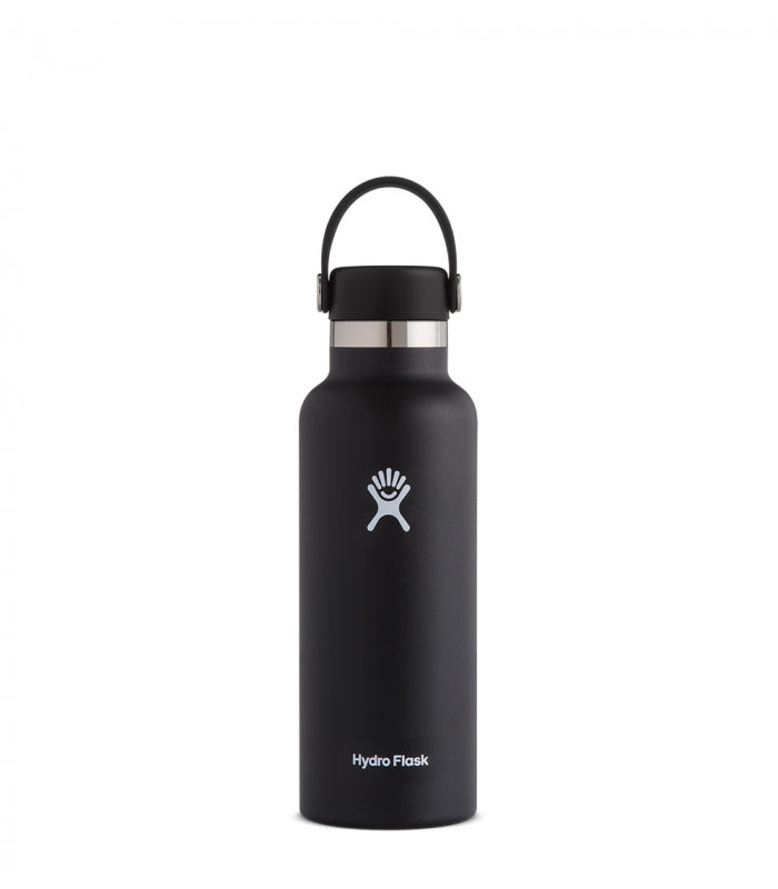 HYDRO FLASK 18 oz Black Standard Mouth