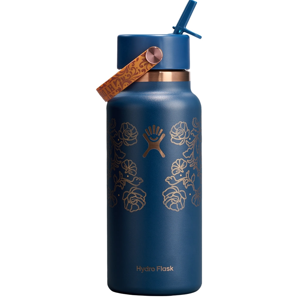 Hydro Flask HYDRO FLASK 32OZ WIDE FLEX STRAW CAP DARK BLUE