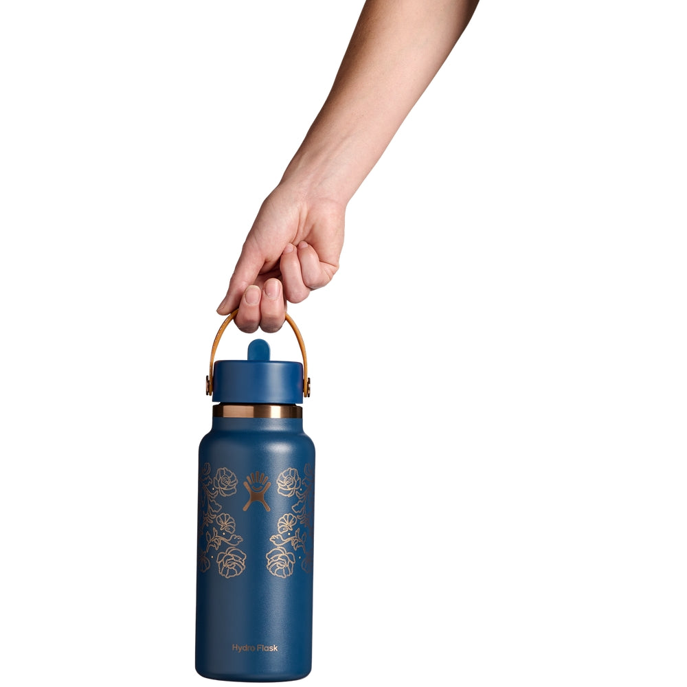 Hydro Flask HYDRO FLASK 32OZ WIDE FLEX STRAW CAP DARK BLUE
