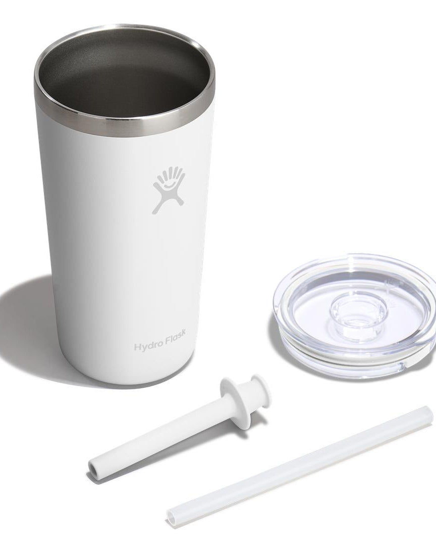 Hydro Flask HYDRO FLASK 20OZ TUMBLER CLEAR STRAW LID WHITE