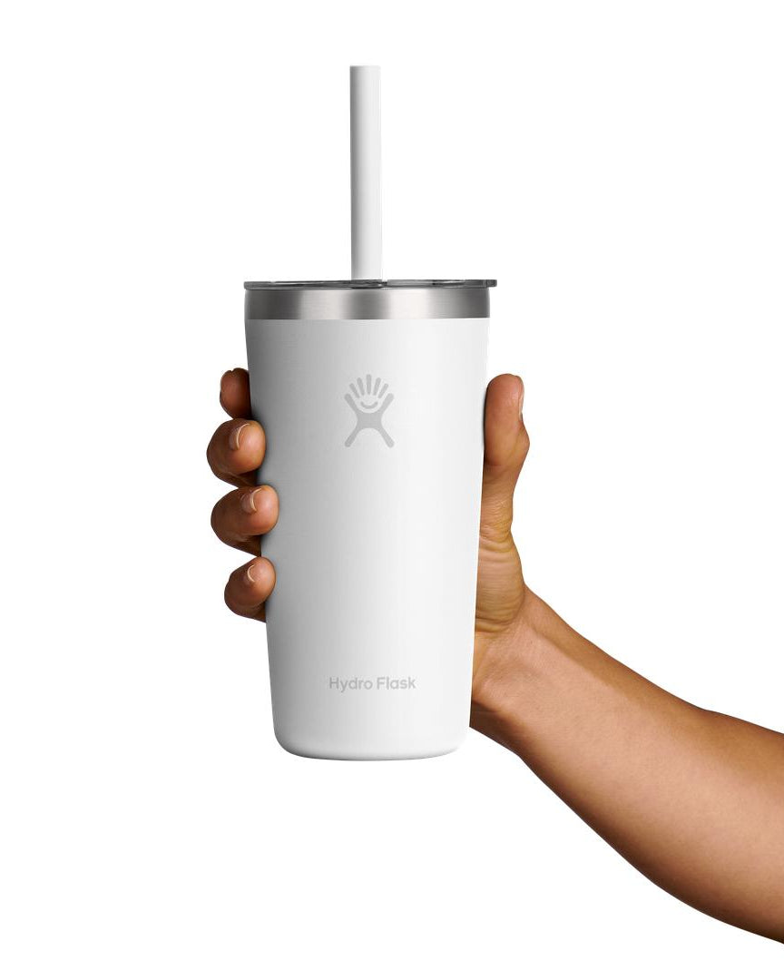 Hydro Flask HYDRO FLASK 20OZ TUMBLER CLEAR STRAW LID WHITE