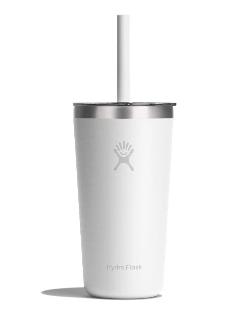 Hydro Flask HYDRO FLASK 20OZ TUMBLER CLEAR STRAW LID WHITE