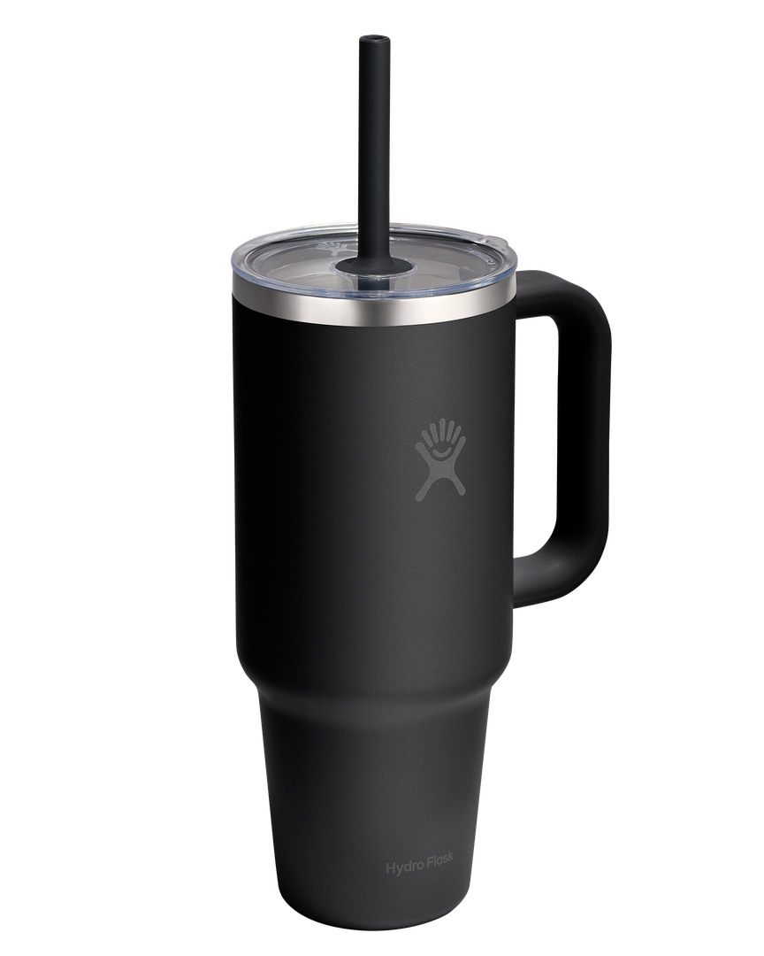 Hydro Flask HYDRO FLASK 40OZ TRAVEL TUMBLER CLEAR LID BLACK