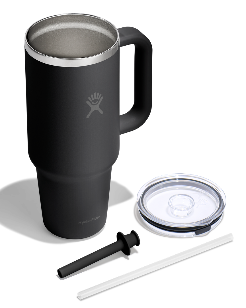 Hydro Flask HYDRO FLASK 40OZ TRAVEL TUMBLER CLEAR LID BLACK