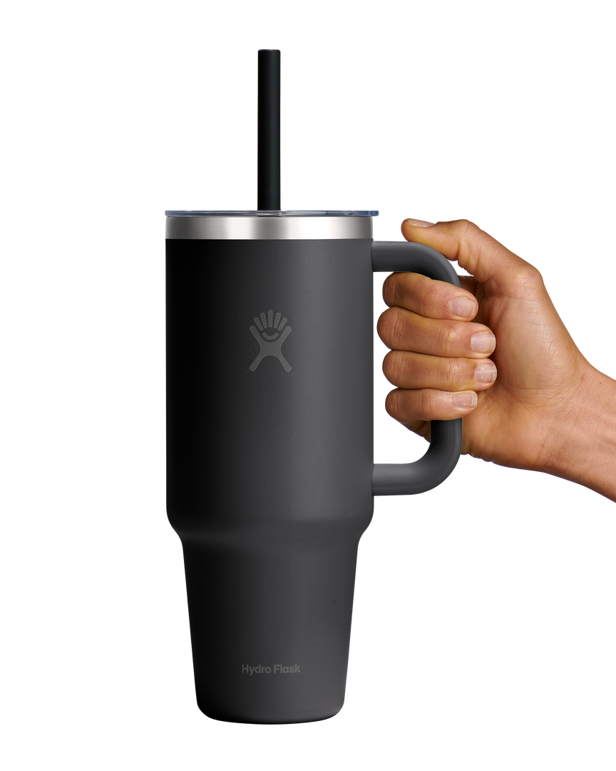 Hydro Flask HYDRO FLASK 40OZ TRAVEL TUMBLER CLEAR LID BLACK