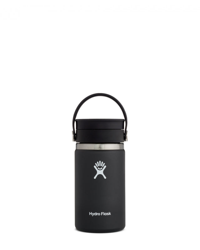HYDRO FLASK 12 oz Black Wide Mouth W/ Flex Sip Lid