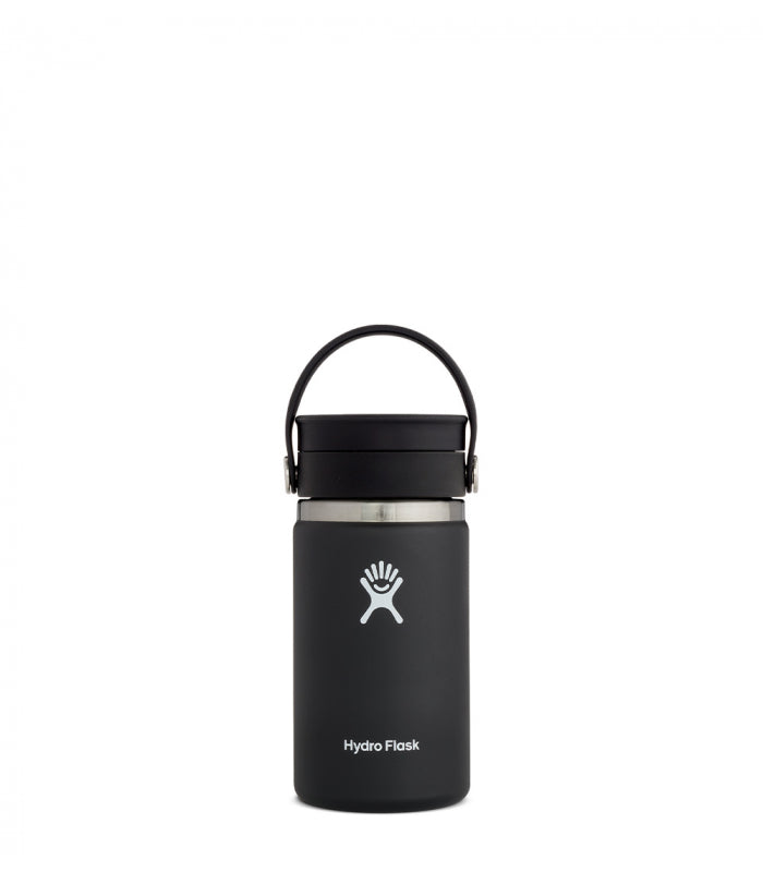 HYDRO FLASK 12 oz Black Wide Mouth W/ Flex Sip Lid