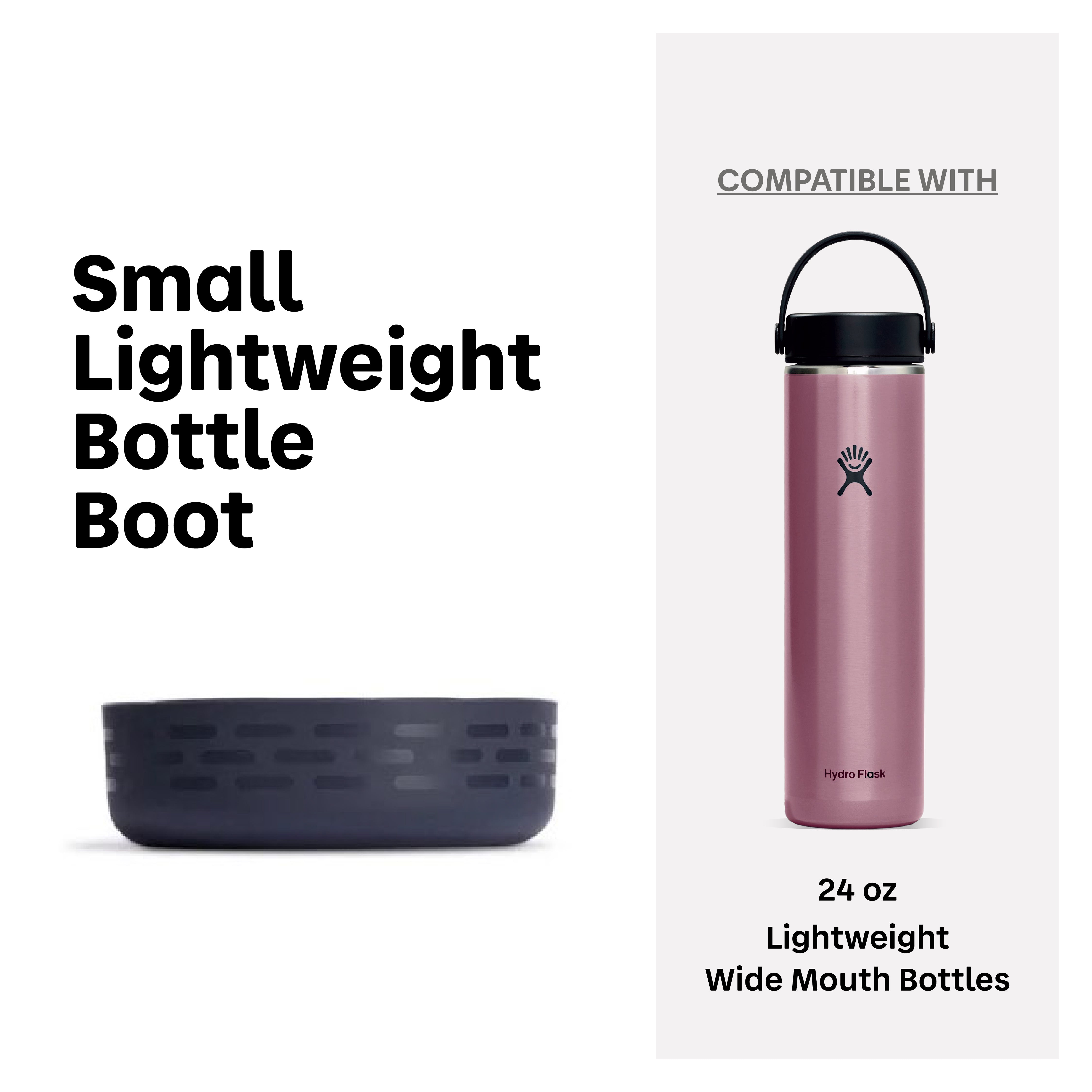 HYDRO FLASK HYDRO FLASK SMALL LIGHTWEIGHT BOTTLE BOOT BLACK