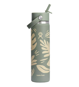 HYDRO FLASK 24OZ WIDE FLEX STRAW CAP BOTANICAL AGAVE