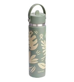 HYDRO FLASK 24OZ WIDE FLEX STRAW CAP BOTANICAL AGAVE