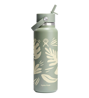 HYDRO FLASK 40OZ WIDE FLEX STRAW CAP BOTANICAL AGAVE