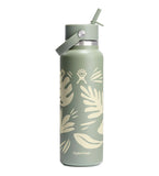 HYDRO FLASK 40OZ WIDE FLEX STRAW CAP BOTANICAL AGAVE
