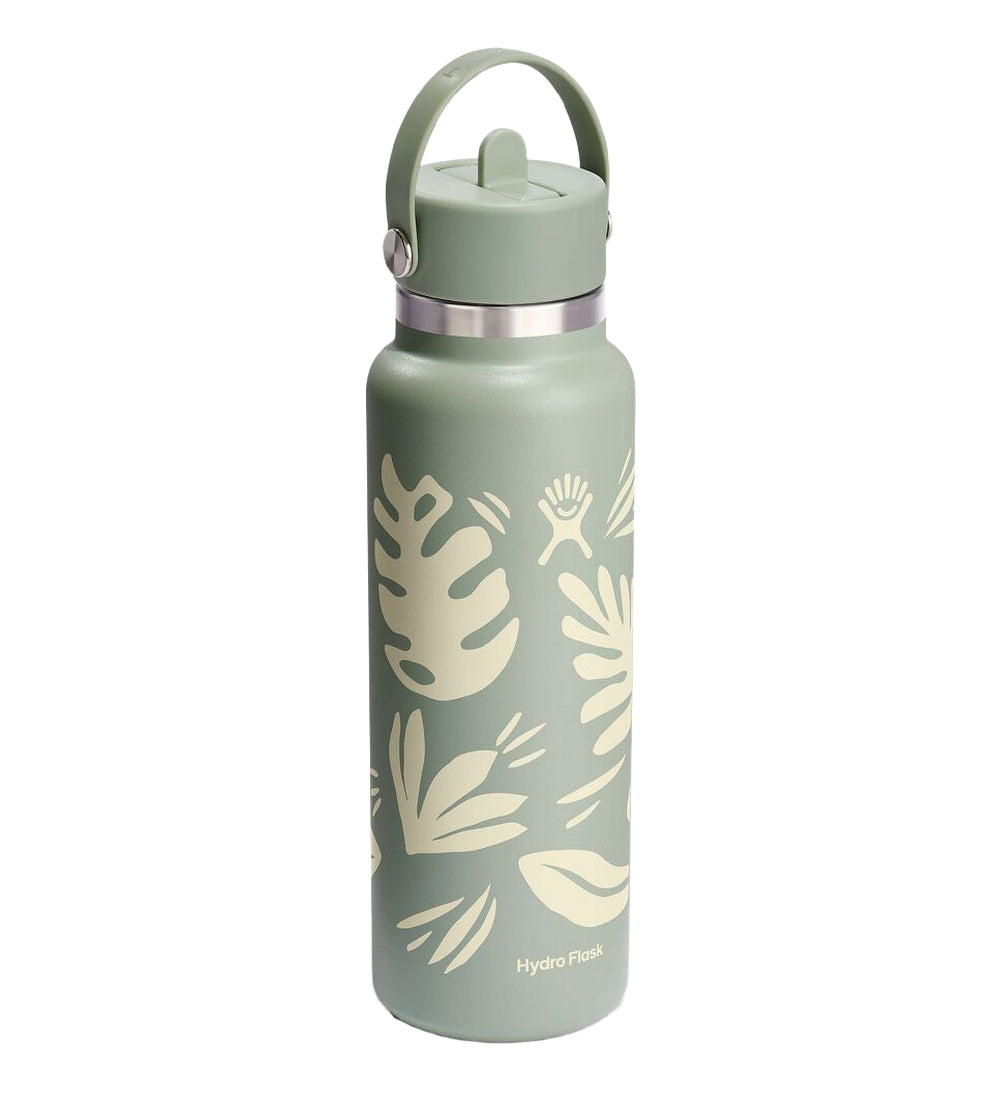 Hydro Flask HYDRO FLASK 40OZ WIDE FLEX STRAW CAP BOTANICAL AGAVE