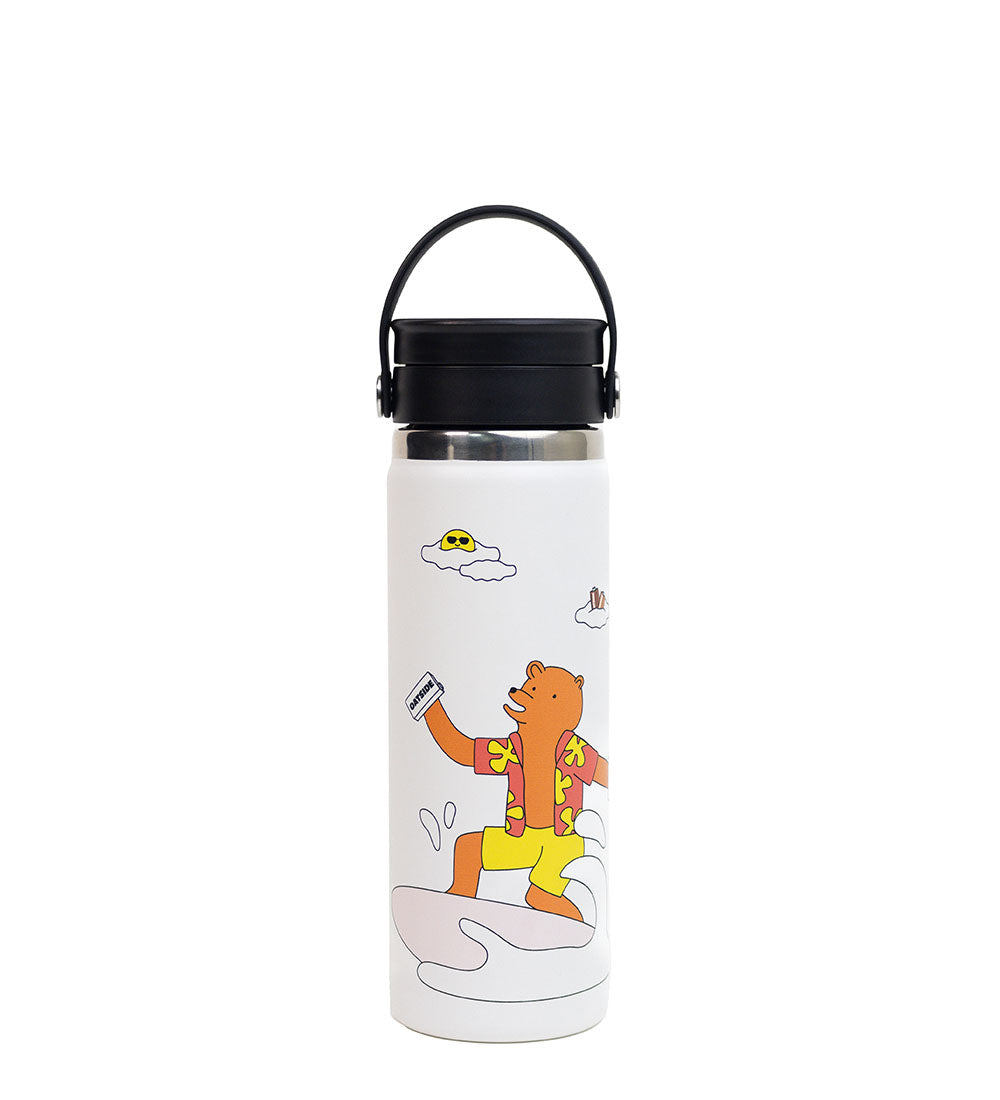 HYDRO FLASK HYDRO FLASK 20 OZ WIDE FLEX SIP LID OATSIDE SURF BEAR WHITE
