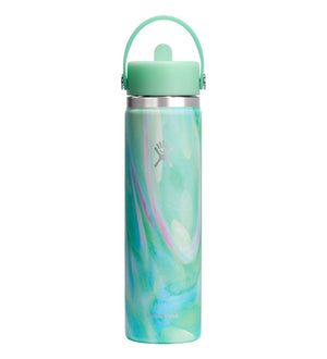 HYDRO FLASK 24 OZ WIDE FLEX STRAW CAP JELLY  GREEN