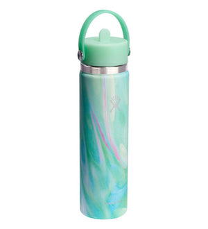 HYDRO FLASK 24 OZ WIDE FLEX STRAW CAP JELLY  GREEN