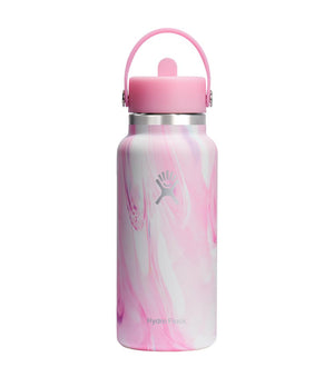 HYDRO FLASK 32 OZ WIDE FLEX STRAW CAP JELLY PINK