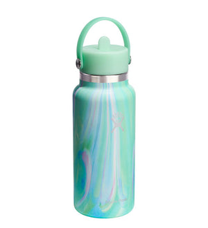 HYDRO FLASK 32 OZ WIDE FLEX STRAW CAP JELLY GREEN