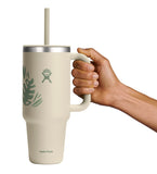 HYDRO FLASK 40OZ ALL AROUND TRAVEL TUMBLER BOTANICAL BLISS COCONUT