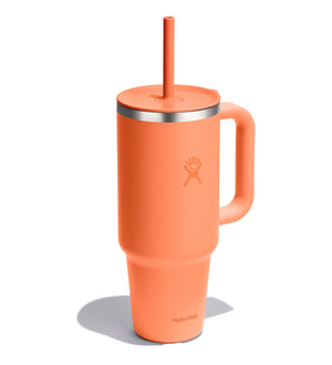 HYDRO FLASK 40OZ ALL AROUND TRAVEL TUMBLER NECTAR ORANGE