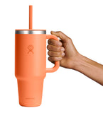 HYDRO FLASK 40OZ ALL AROUND TRAVEL TUMBLER NECTAR ORANGE