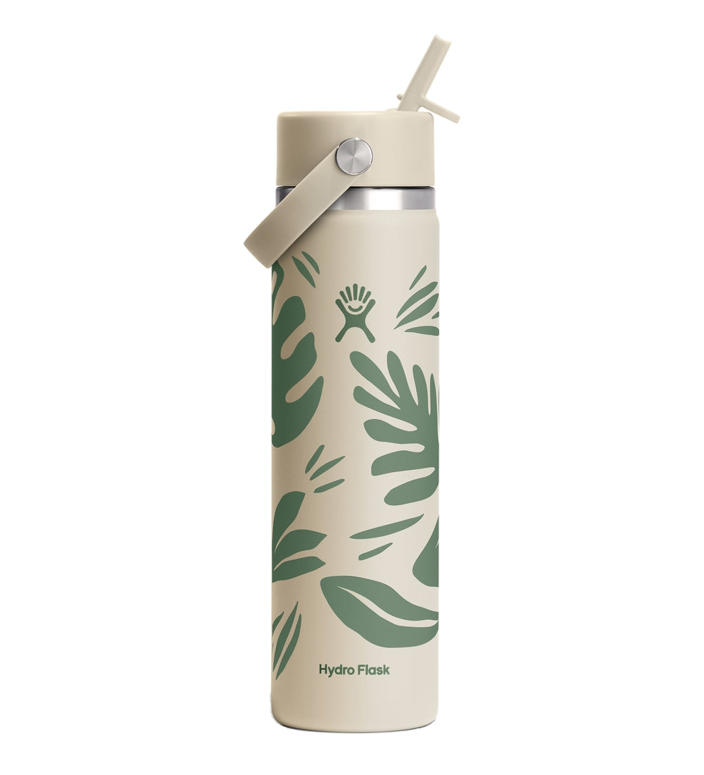 Hydro Flask HYDRO FLASK 24OZ WIDE FLEX STRAW CAP BOTANICAL BLISS COCONUT