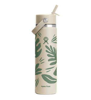 HYDRO FLASK 24OZ WIDE FLEX STRAW CAP BOTANICAL BLISS COCONUT