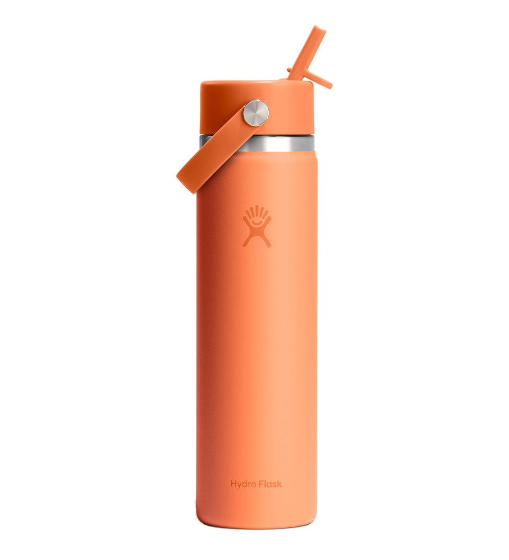 Hydro Flask HYDRO FLASK 24OZ WIDE FLEX STRAW CAP NECTAR ORANGE