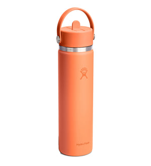 HYDRO FLASK 24OZ WIDE FLEX STRAW CAP NECTAR ORANGE