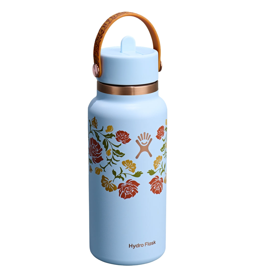 Hydro Flask HYDRO FLASK 32OZ WIDE FLEX STRAW CAP LIGHT BLUE