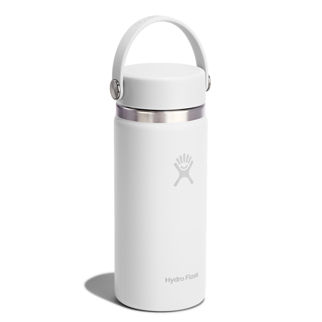 Hydro Flask 16oz Wide Flex Cap White