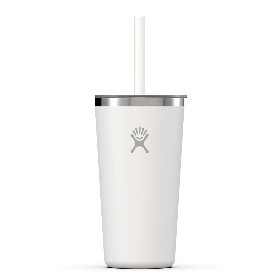 Hydro Flask HYDRO FLASK 20OZ TUMBLER CLEAR STRAW LID WHITE