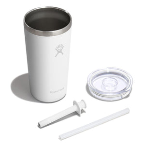 HYDRO FLASK 20OZ TUMBLER CLEAR STRAW LID WHITE
