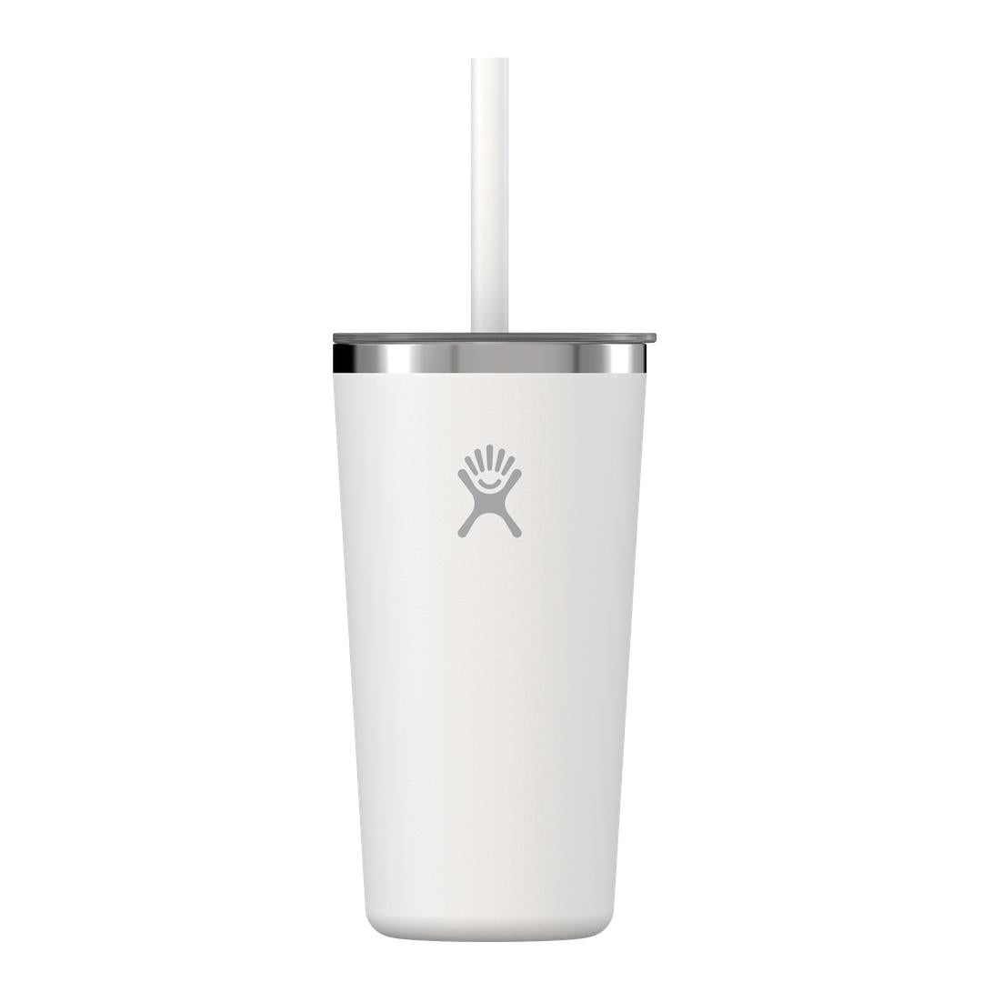 Hydro Flask HYDRO FLASK 20OZ TUMBLER CLEAR STRAW LID WHITE