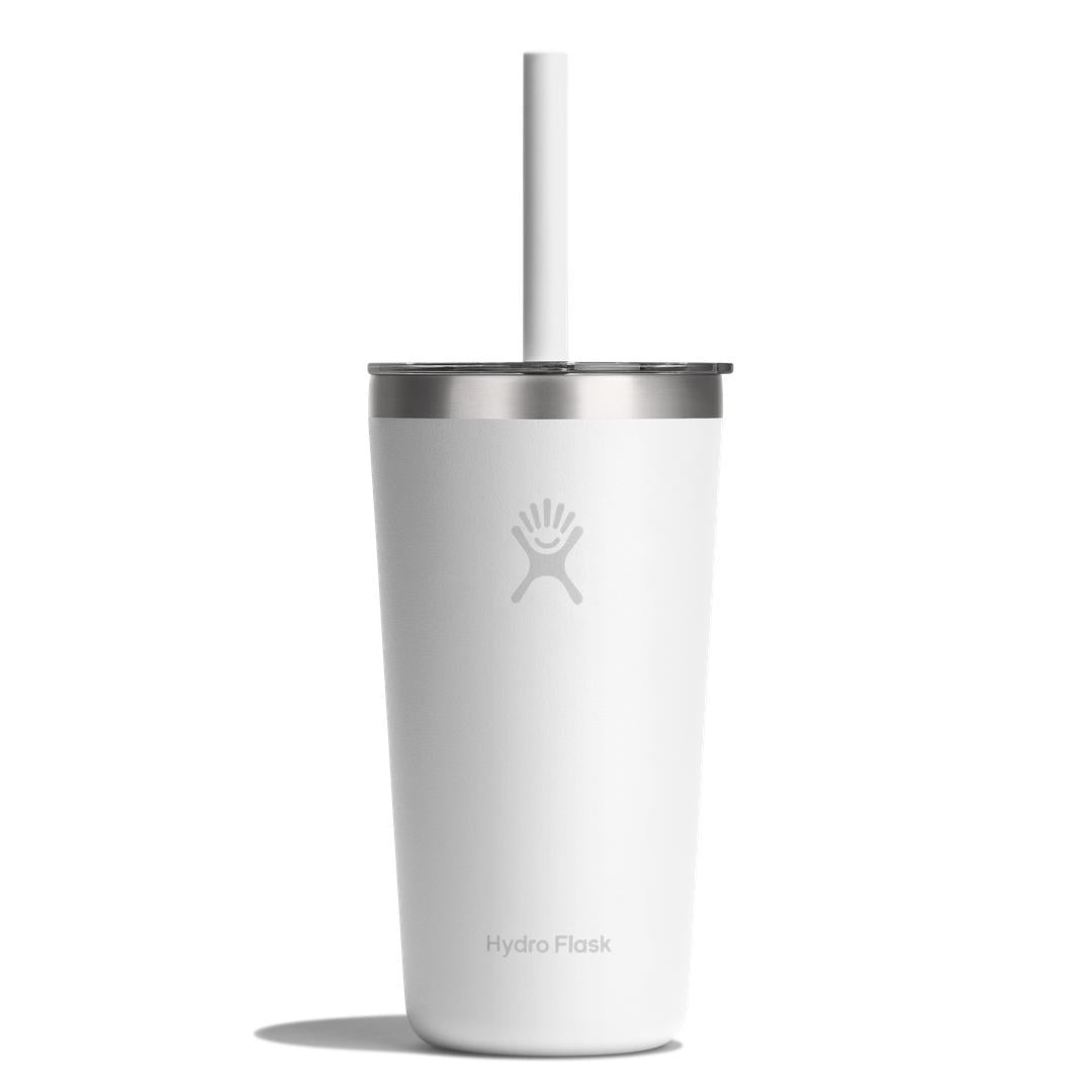 Hydro Flask HYDRO FLASK 20OZ TUMBLER CLEAR STRAW LID WHITE