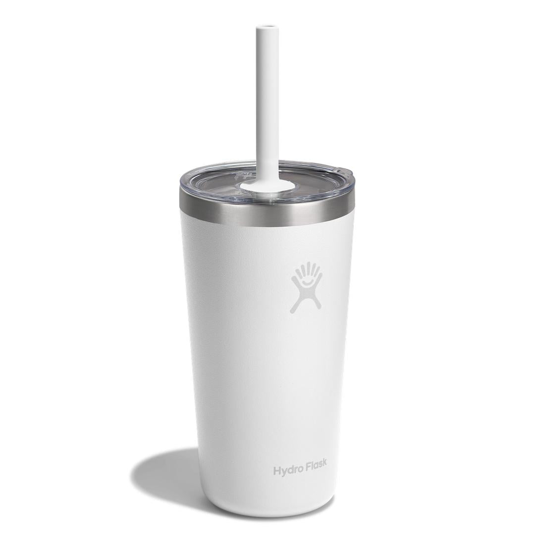 Hydro Flask HYDRO FLASK 20OZ TUMBLER CLEAR STRAW LID WHITE