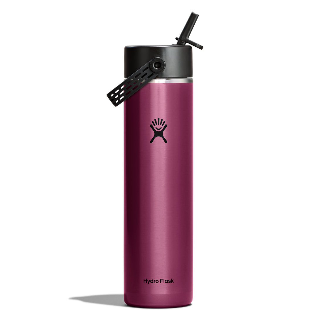 Hydro Flask HYDRO FLASK 24OZ LIGHT WIDE FLEX STRAW CAP GARNET RED