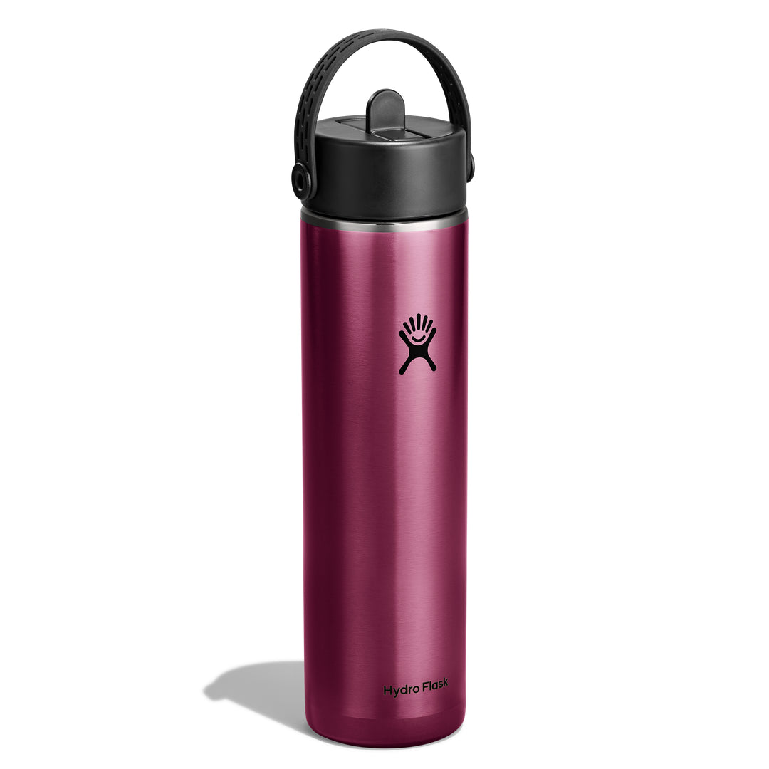 Hydro Flask HYDRO FLASK 24OZ LIGHT WIDE FLEX STRAW CAP GARNET RED