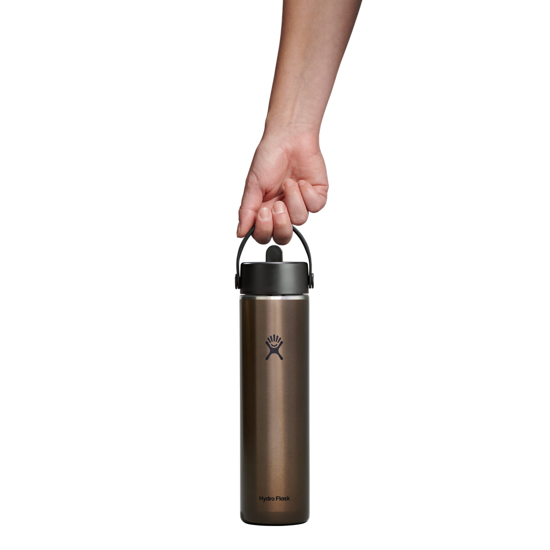 Hydro Flask HYDRO FLASK 24OZ LIGHT WIDE FLEX STRAW CAP OBSIDIAN