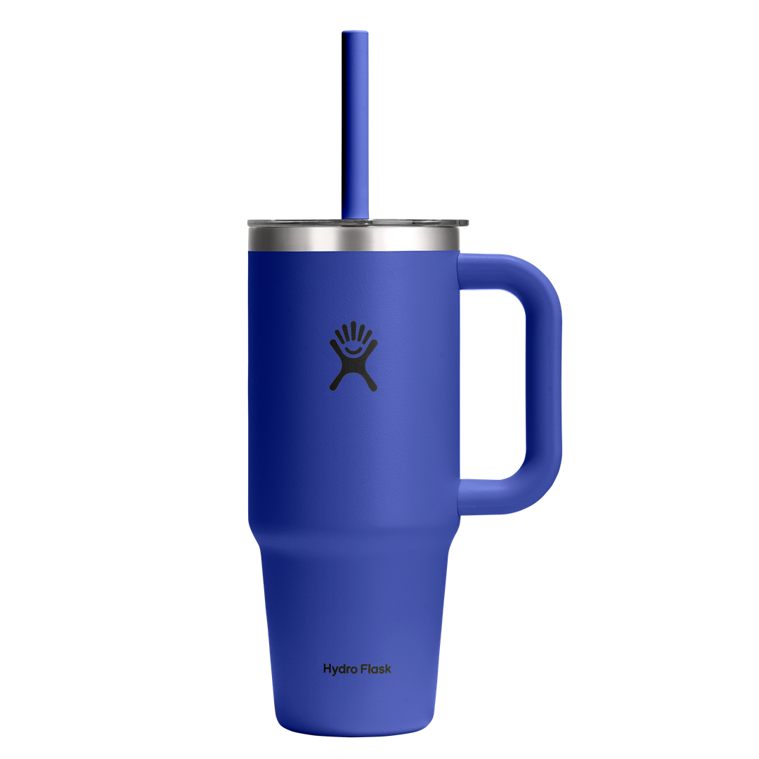 Hydro Flask 24oz Travel Tumbler Clear Lid Capri Blue