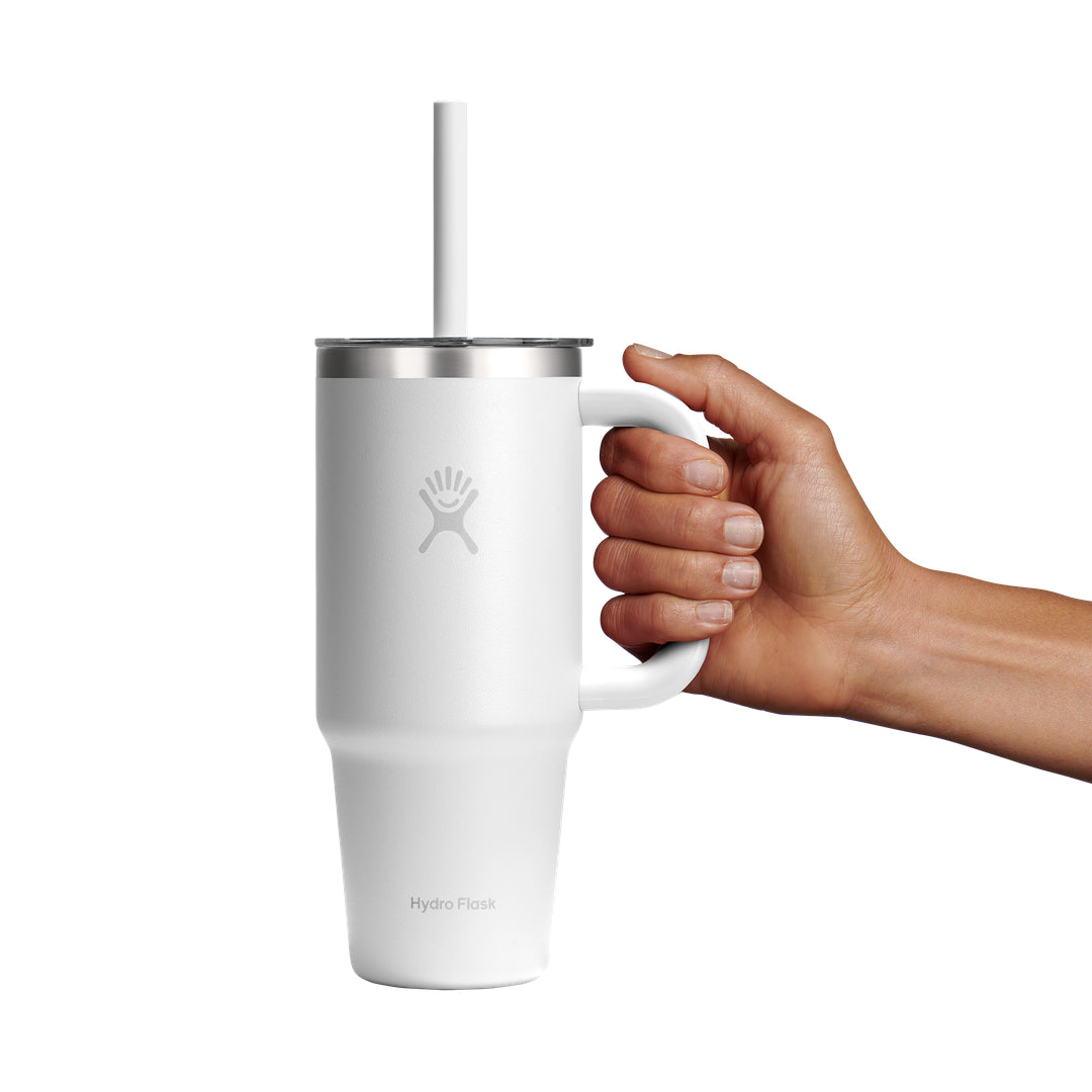 Hydro Flask HYDRO FLASK 24OZ TRAVEL TUMBLER CLEAR LID WHITE