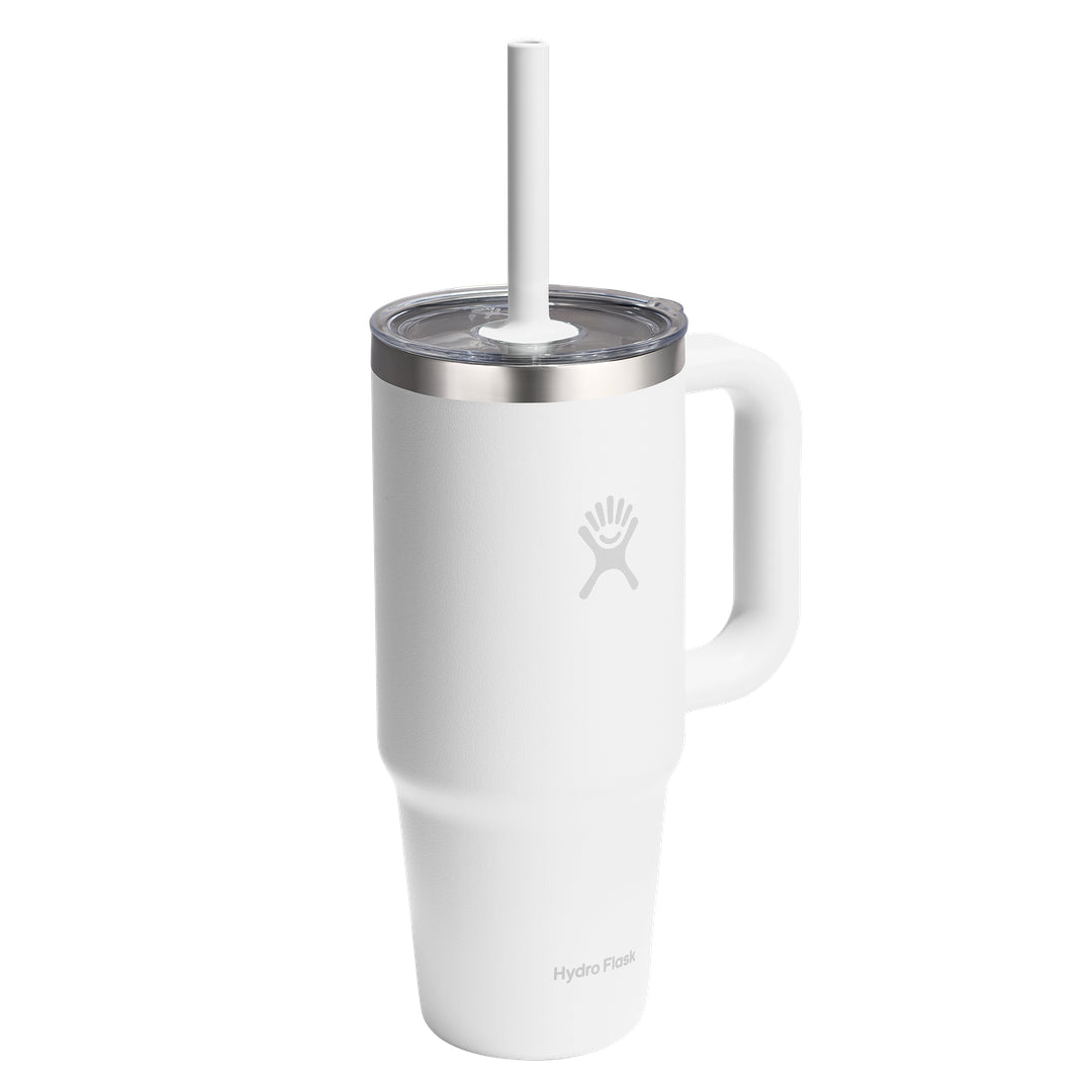Hydro Flask HYDRO FLASK 24OZ TRAVEL TUMBLER CLEAR LID WHITE