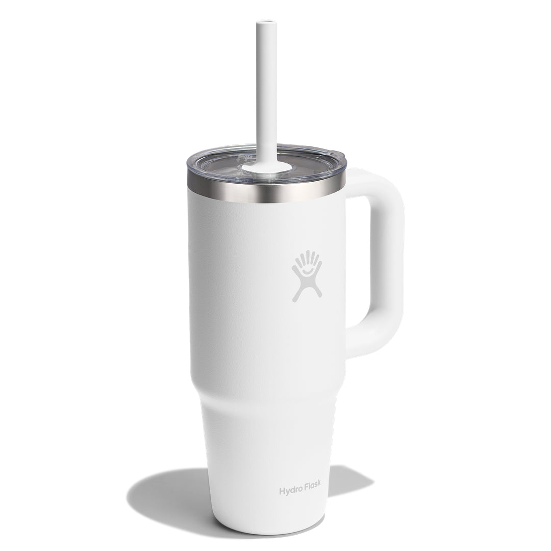 Hydro Flask HYDRO FLASK 24OZ TRAVEL TUMBLER CLEAR LID WHITE