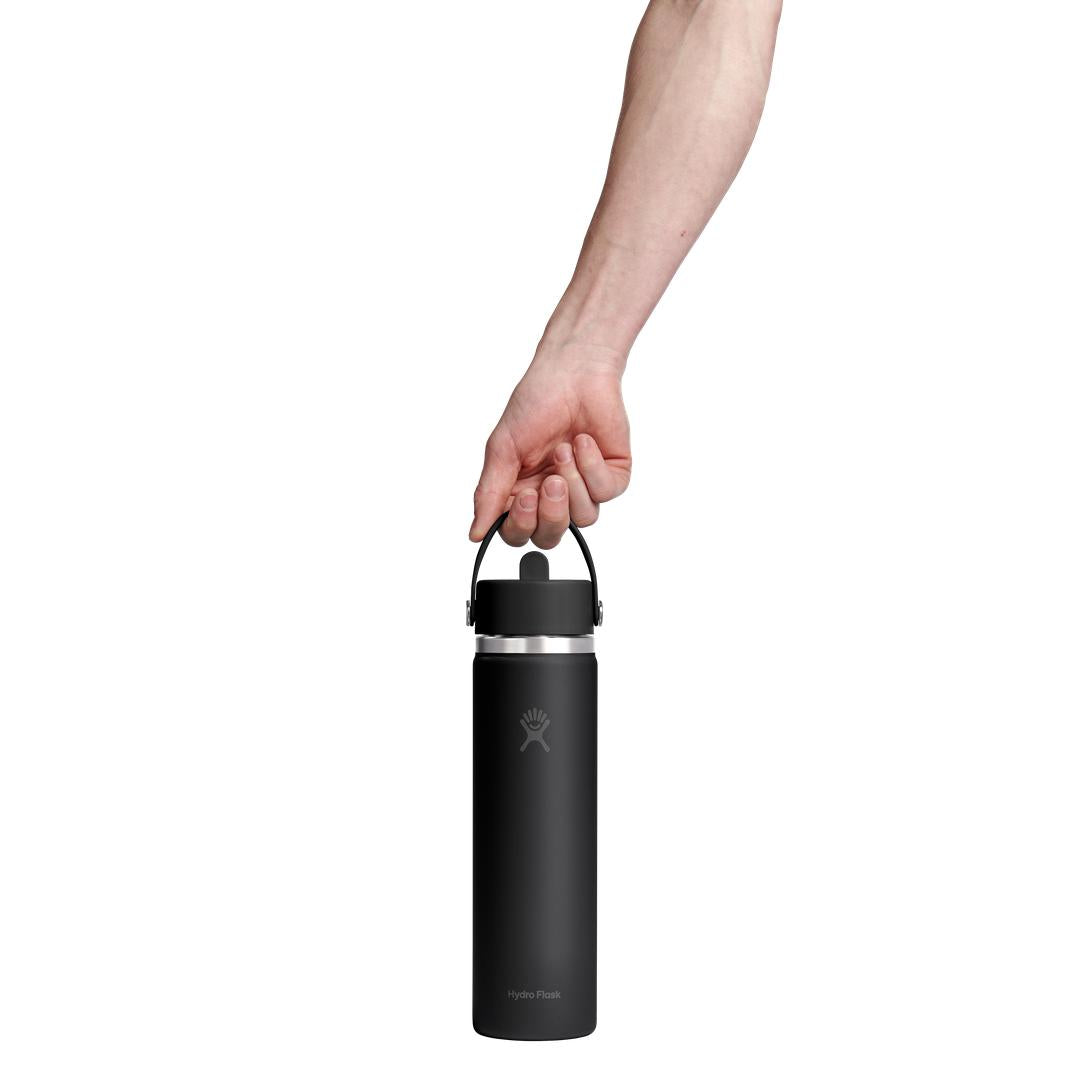 Hydro Flask HYDRO FLASK 24OZ WIDE FLEX STRAW CAP BLACK