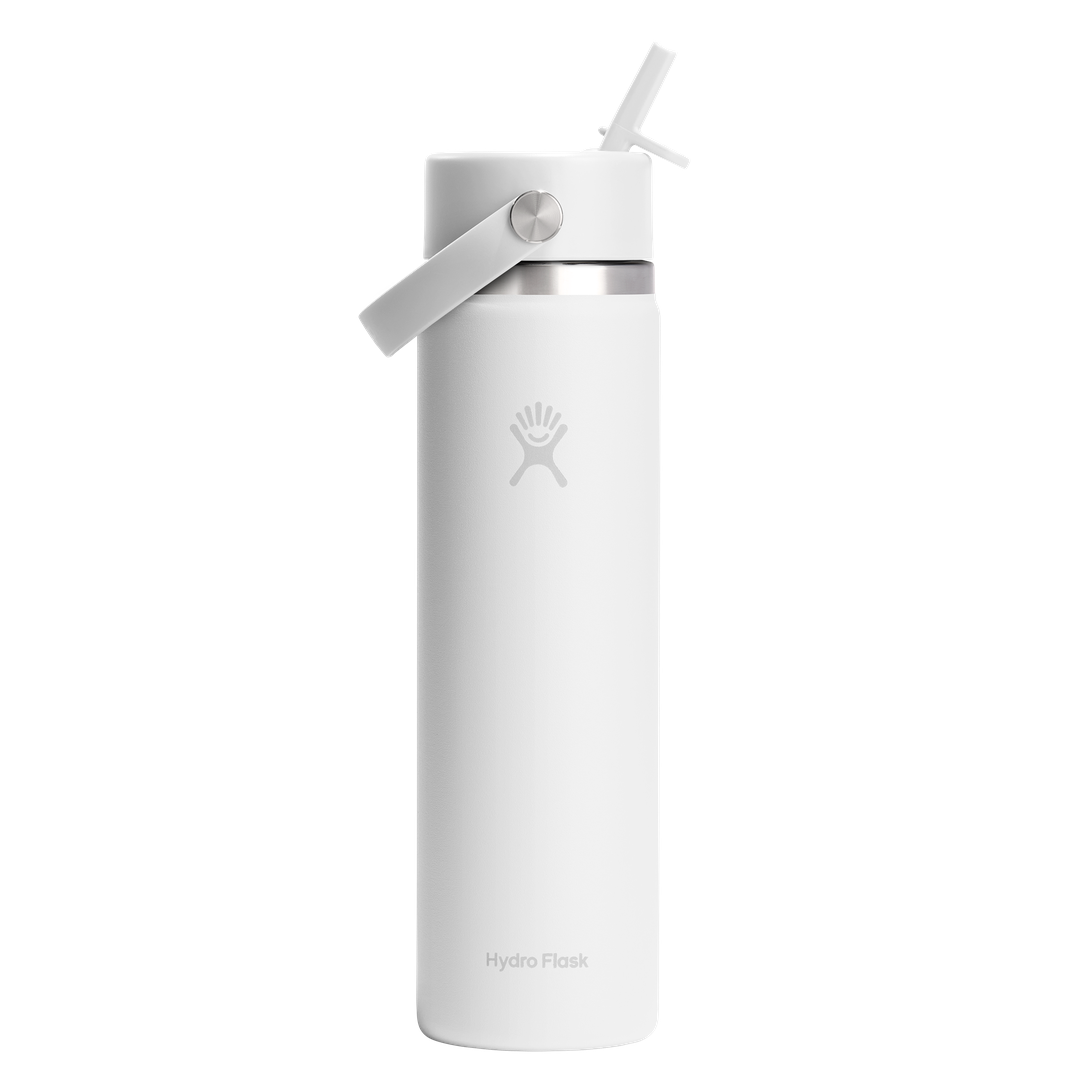 Hydro Flask HYDRO FLASK 24OZ WIDE FLEX STRAW CAP WHITE