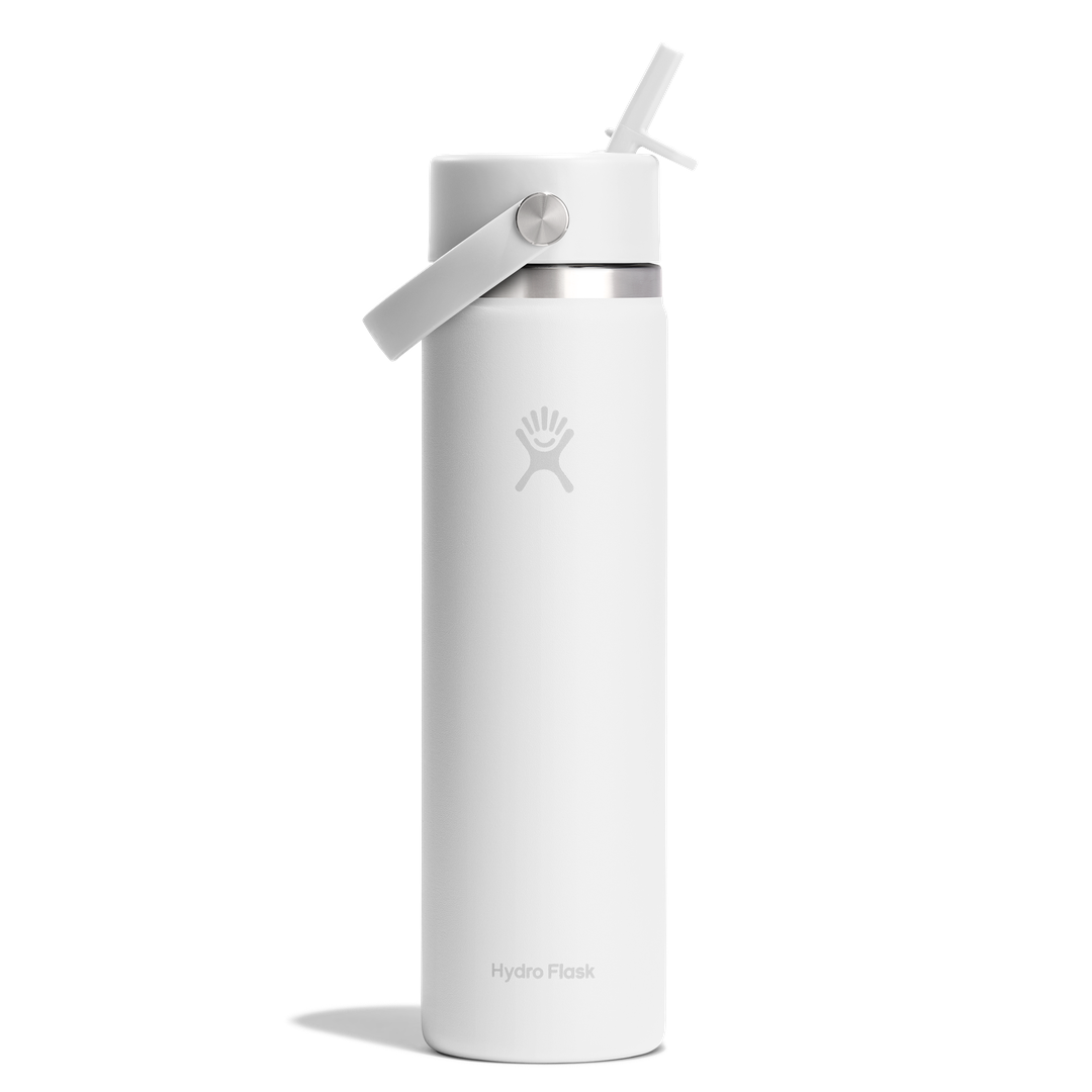 Hydro Flask HYDRO FLASK 24OZ WIDE FLEX STRAW CAP WHITE